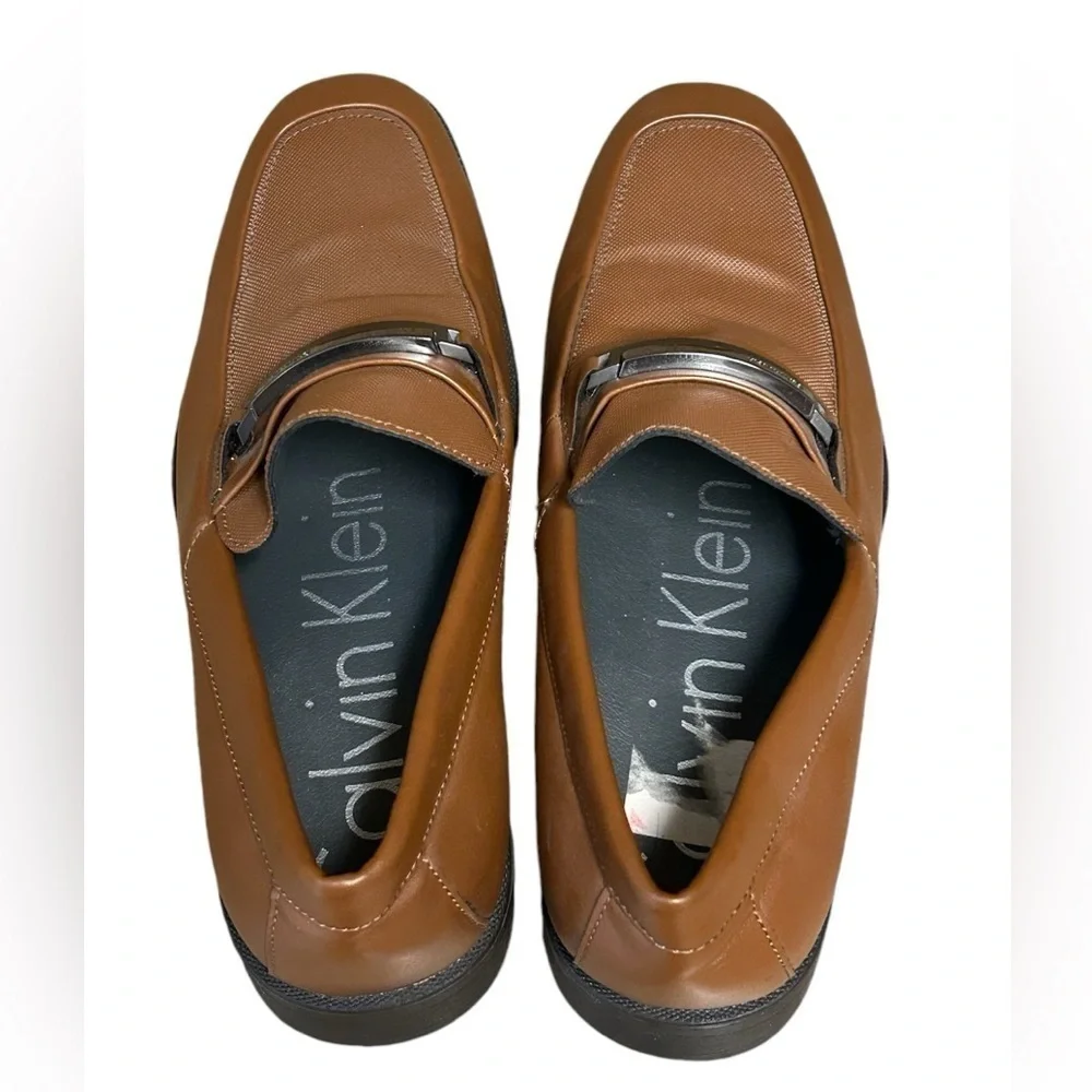 Calvin Klein Shoes Vegan Pebble Leather Slip On Loafers Brown • Used • Size: 10